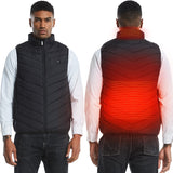 Heated Vest Men Women Usb Heated Jacket Heating Vest Thermal Clothing Hunting Vest Winter Heating Jacket model displaying