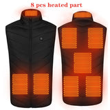 Heated Vest Men Women Usb Heated Jacket Heating Vest Thermal Clothing Hunting Vest Winter Heating Jacket 8 areas heating details