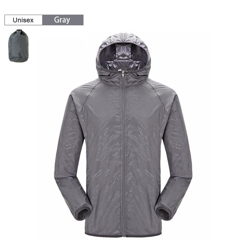 Men Women Hiking Jacket Waterproof Quick Dry Camping Hunting Clothes Sun- Protective Outdoor Sports Coats Anti UV Windbreaker