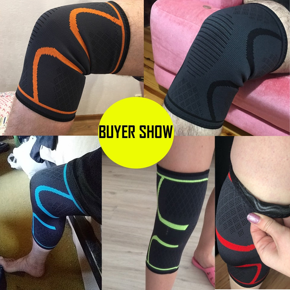 Fitness Running Cycling Knee Support Braces Elastic Nylon Sport Compression  Knee Pad Sleeve for Basketball Volleyball