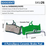 4 Pair (8pcs) MTB Bicycle Hydraulic Disc Ceramics Brake Pads For SHIMANO SRAM AVID HAYES Magura Cycling Bike Part Accessories