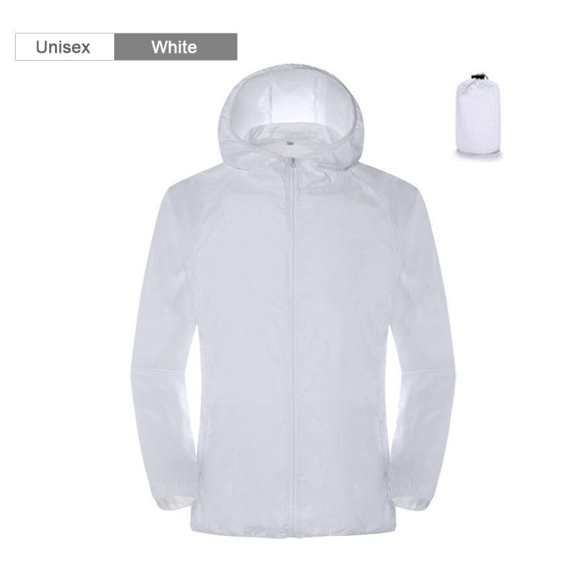 Camping Rain Jacket Men Women Waterproof Sun Protection Clothing Fishing  Hunting Clothes Quick Dry Skin Windbreaker With Pocket