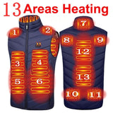 Heated Vest Men Women Usb Heated Jacket Heating Vest Thermal Clothing Hunting Vest Winter Heating Jacket 13 areas heating