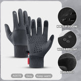 Hot Sale Winter Outdoor Sports Running Glove Warm Touch Screen Gym Fitness Full Finger Gloves For Men Women Knitted Magic Gloves