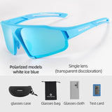 ROCKBROS Photochromic Bike Glasses Bicycle UV400 Sports Sunglasses for Men Women Anti Glare Lightweight Hiking Cycling Glasses