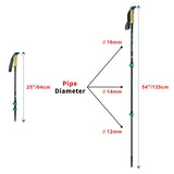 195g/pc Carbon Fiber Trekking Pole Nordic Walking Stick