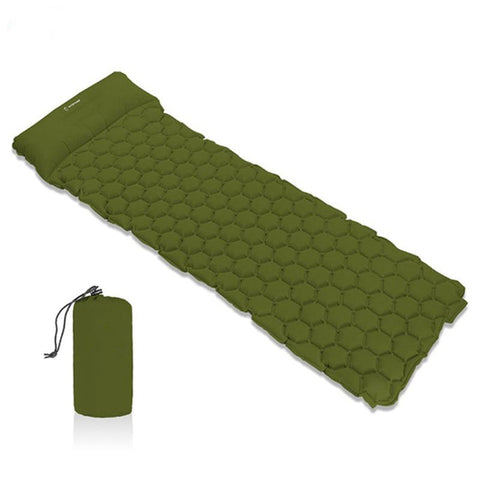 Inflatable Sleeping Pad Camping Mat With Pillow air mattress Sleeping Cushion - Spocamp