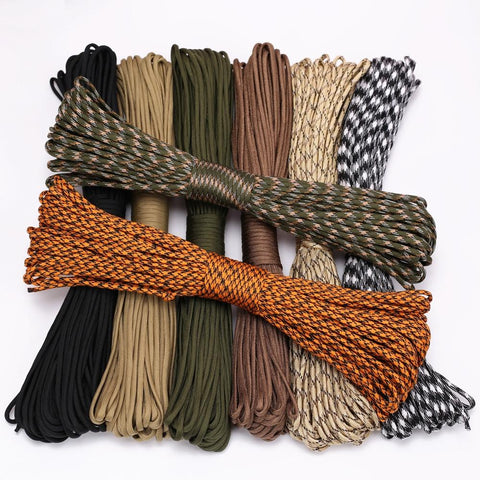 Tent Guy Ropes 4mm 9 stand Cores Survival Parachute Cord Hiking Clothesline - Spocamp