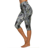 High Waist Women Yoga Pants with Pockets 4 Way Stretch Capri Leggings - Spocamp
